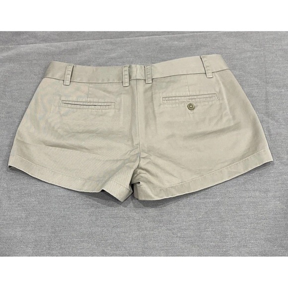 J Crew Shorts Chino Broken-In Mid Rise 100% Cotton Beige Khaki Preppy NWT Size 8 - Picture 5 of 9